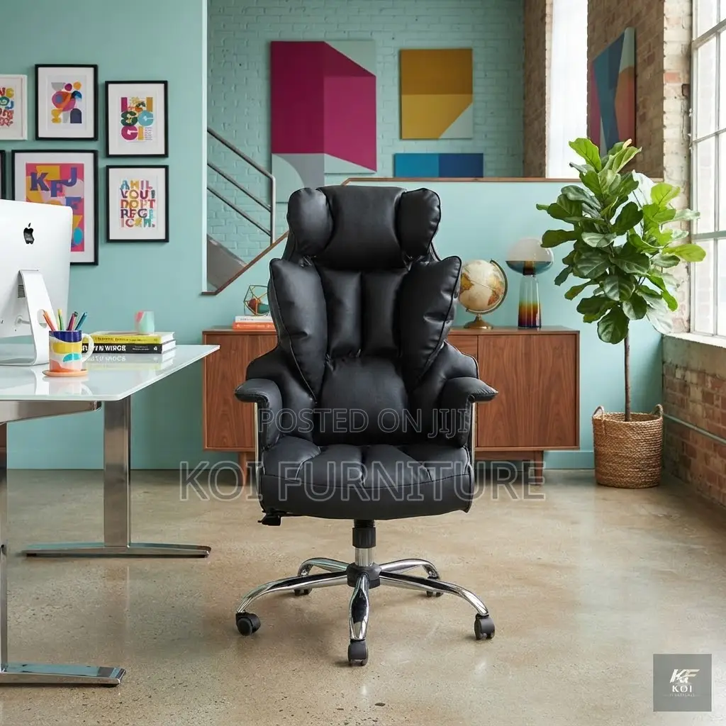 Office Chairs; Butterfly Backrest High Office Leather Seat