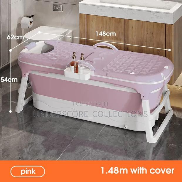 1.48m Blue Foldable/ Portable Bathtubs - thumbnail 2