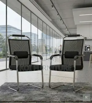 Office Chairs; Black Mesh Visitors Office Reception Area Chairs