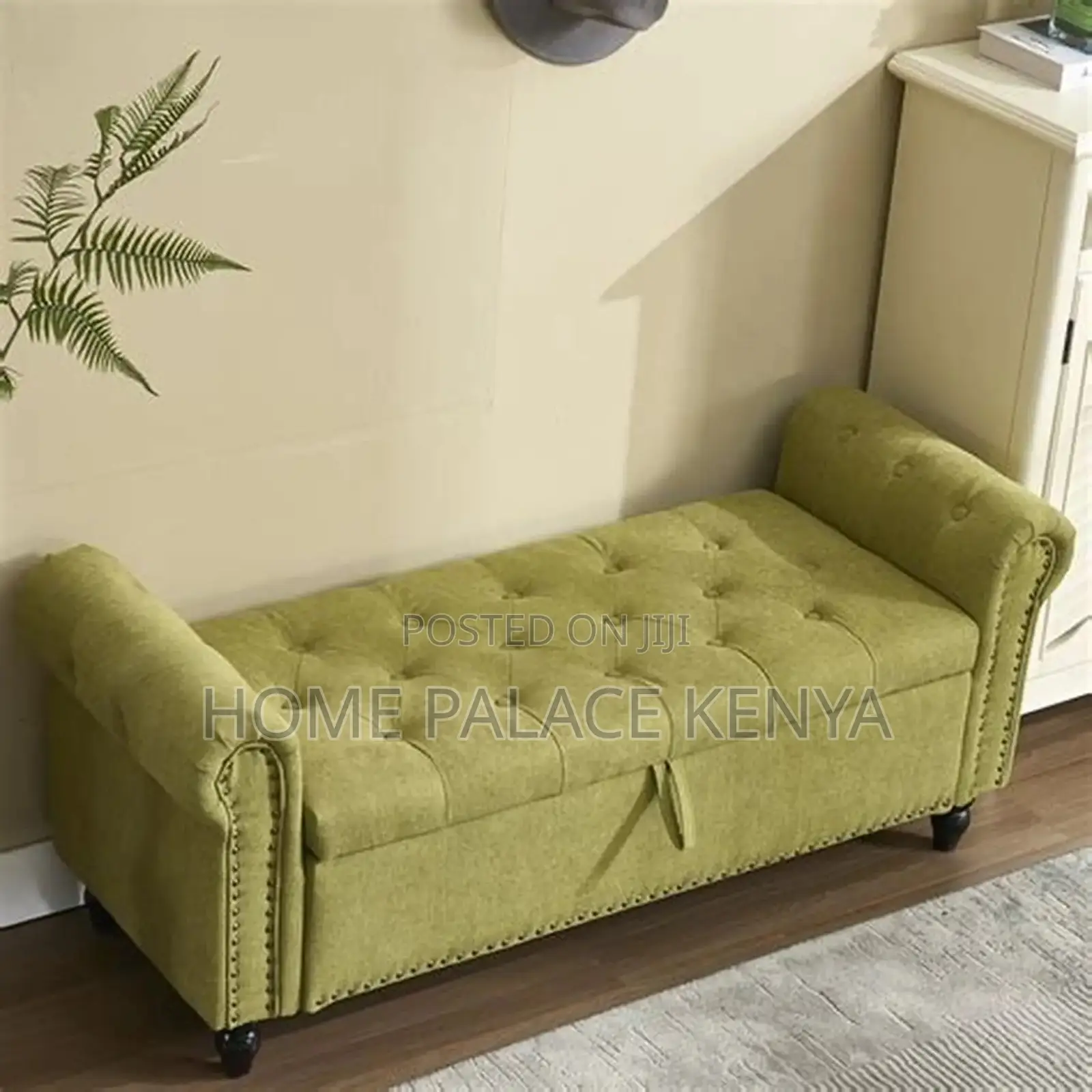 Bedside Bench; Elegant Upholstered Bedside Bench With Storage
