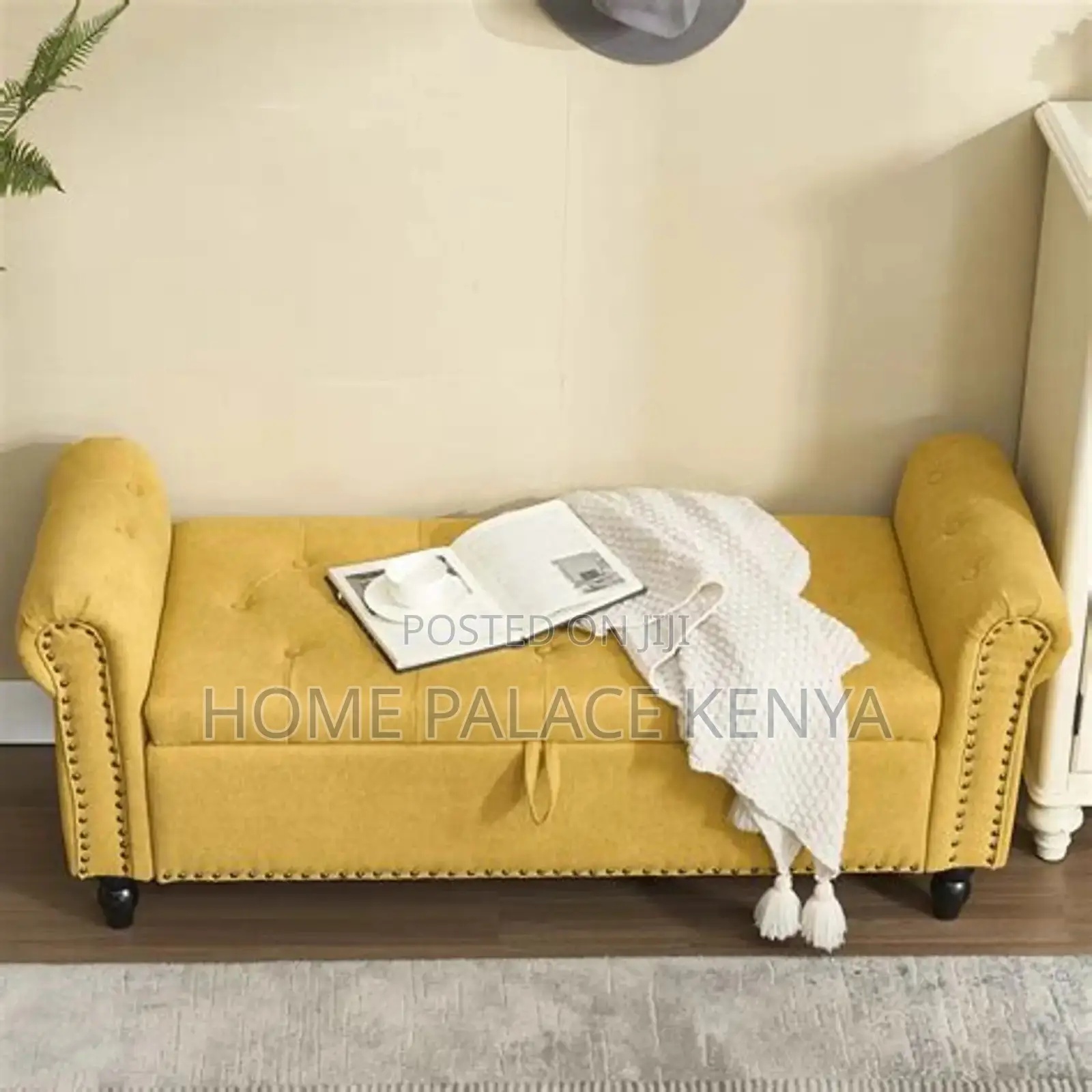 Bedside Bench; Elegant Upholstered Bedside Bench With Storage