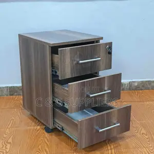 Wooden 3-Drawer Pedestal Desk Cabinet.