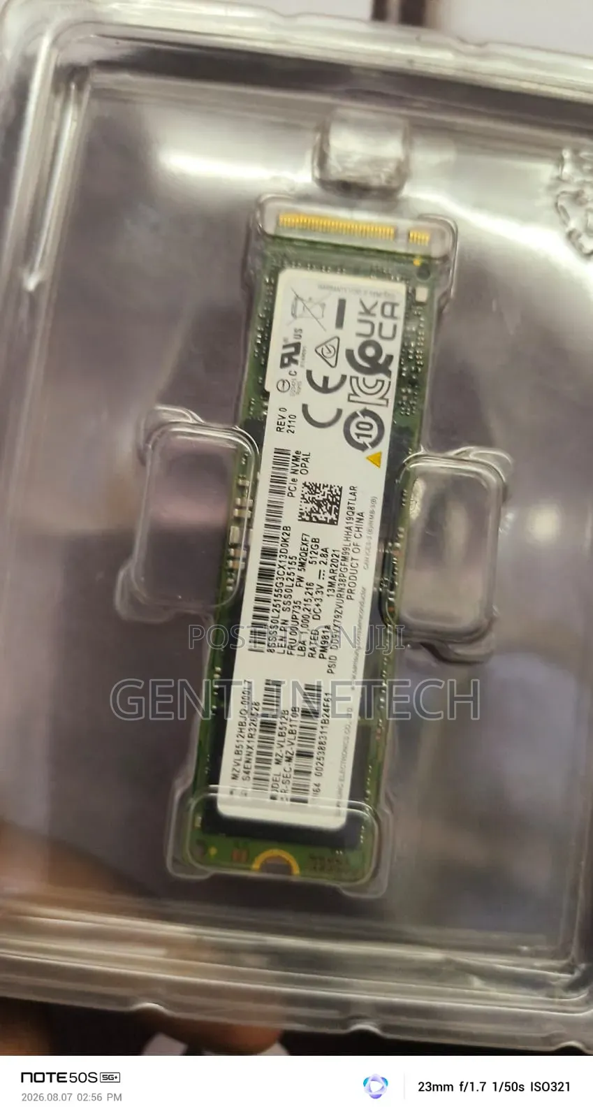 Samsung 512GB Pm981 NVMe M.2 SSD