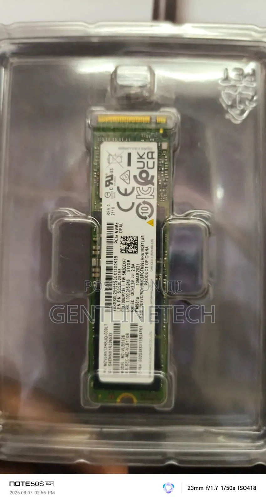 Samsung 512GB Pm981 NVMe M.2 SSD