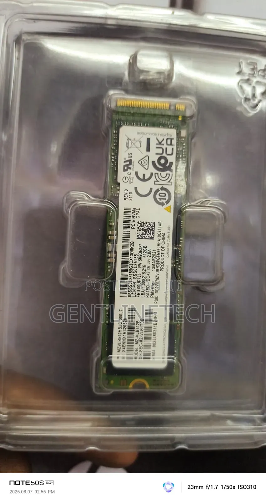 Samsung 512GB Pm981 NVMe M.2 SSD