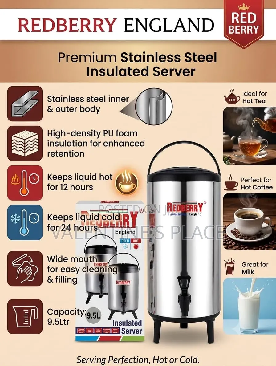 Redberry 9.5ltrs T-Urn, *Redberry 9.5ltrs T-Urn