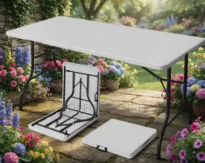 Home Tables; Foldable White Home and Outdoor Gatherings Table