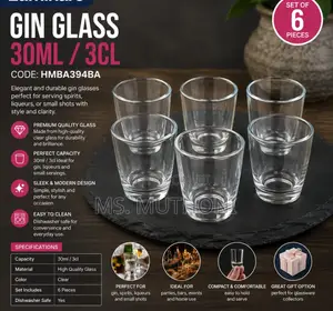 6 PCs Gin Glass 30ml / 3cl (Tot Glass)