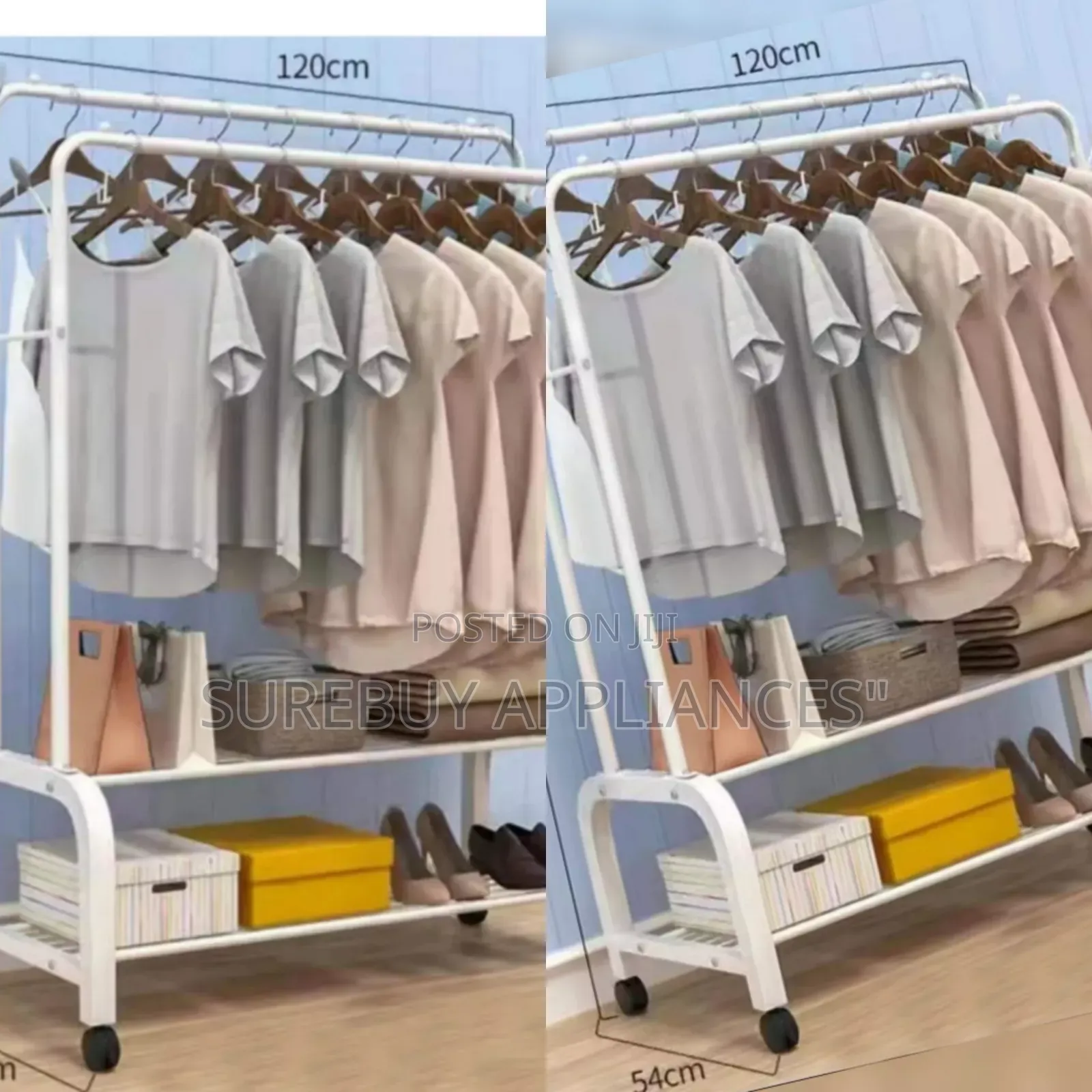 Double Hanging Clothes Rack – Strong Spacious Storage
