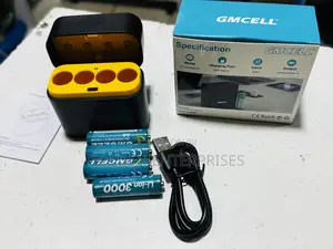 GMCELL Rechargeable AA Battery Kit, Charging Dock Storage Case