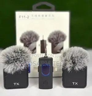 Premium F11-2 Wireless Microphone 3 In1 for iPhone, Type-C and Camera