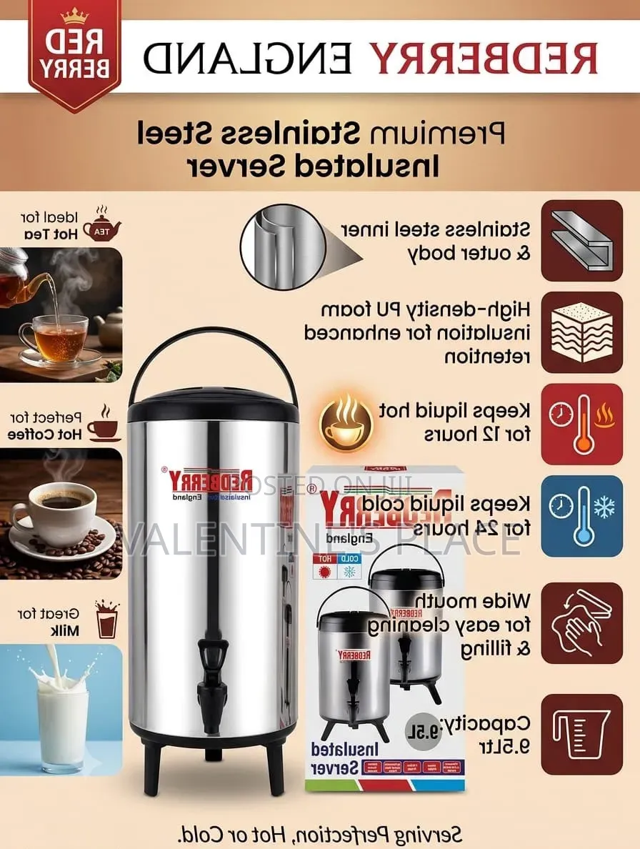 Redberry 9.5ltrs T-Urn, *Redberry 9.5ltrs T-Urn