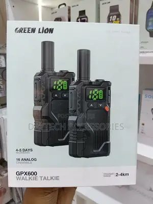 The Green Lion GPX600 Walkie Talkie Two-Way Radio Set .