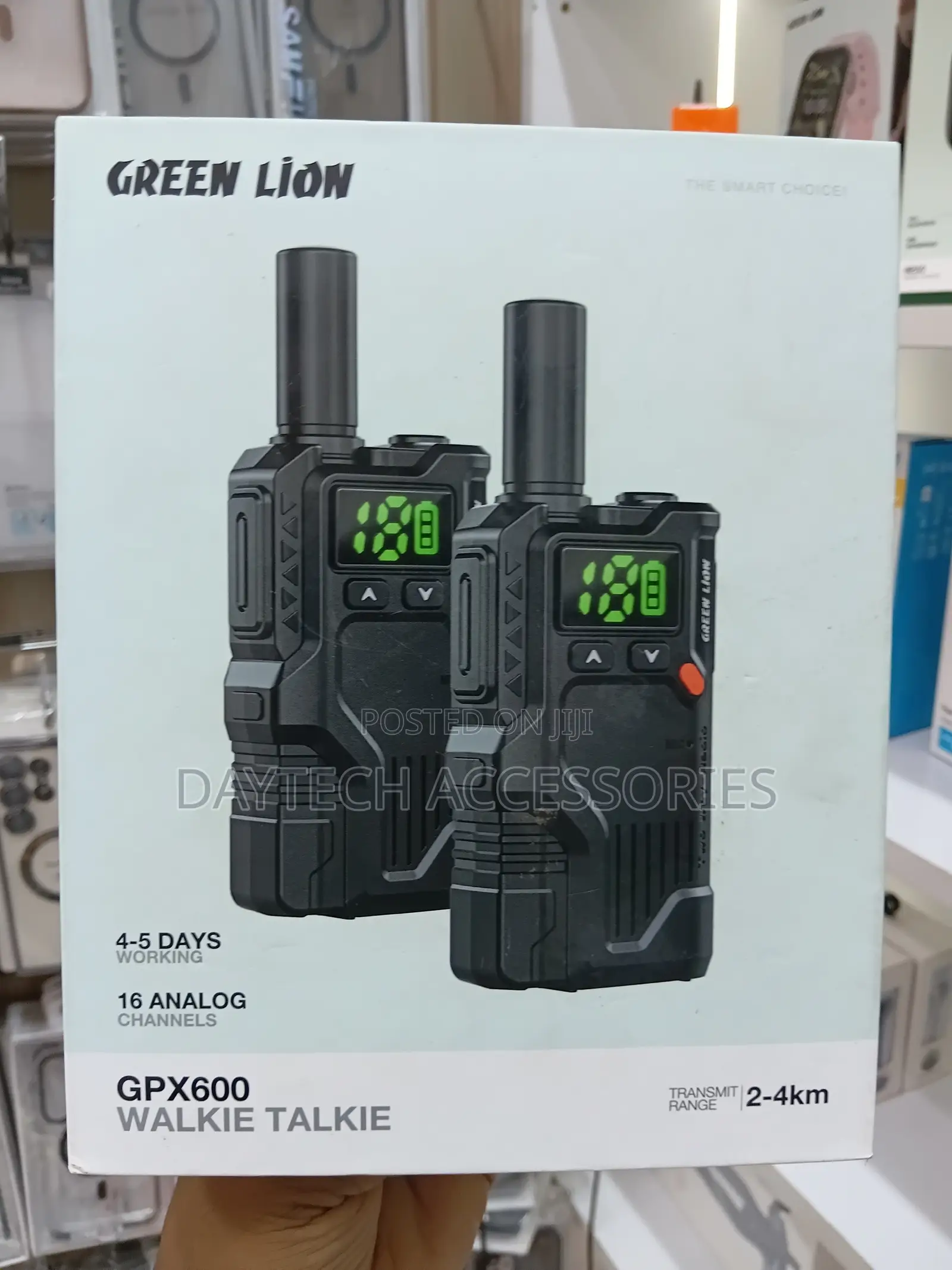 The Green Lion GPX600 Walkie Talkie Two-Way Radio Set .