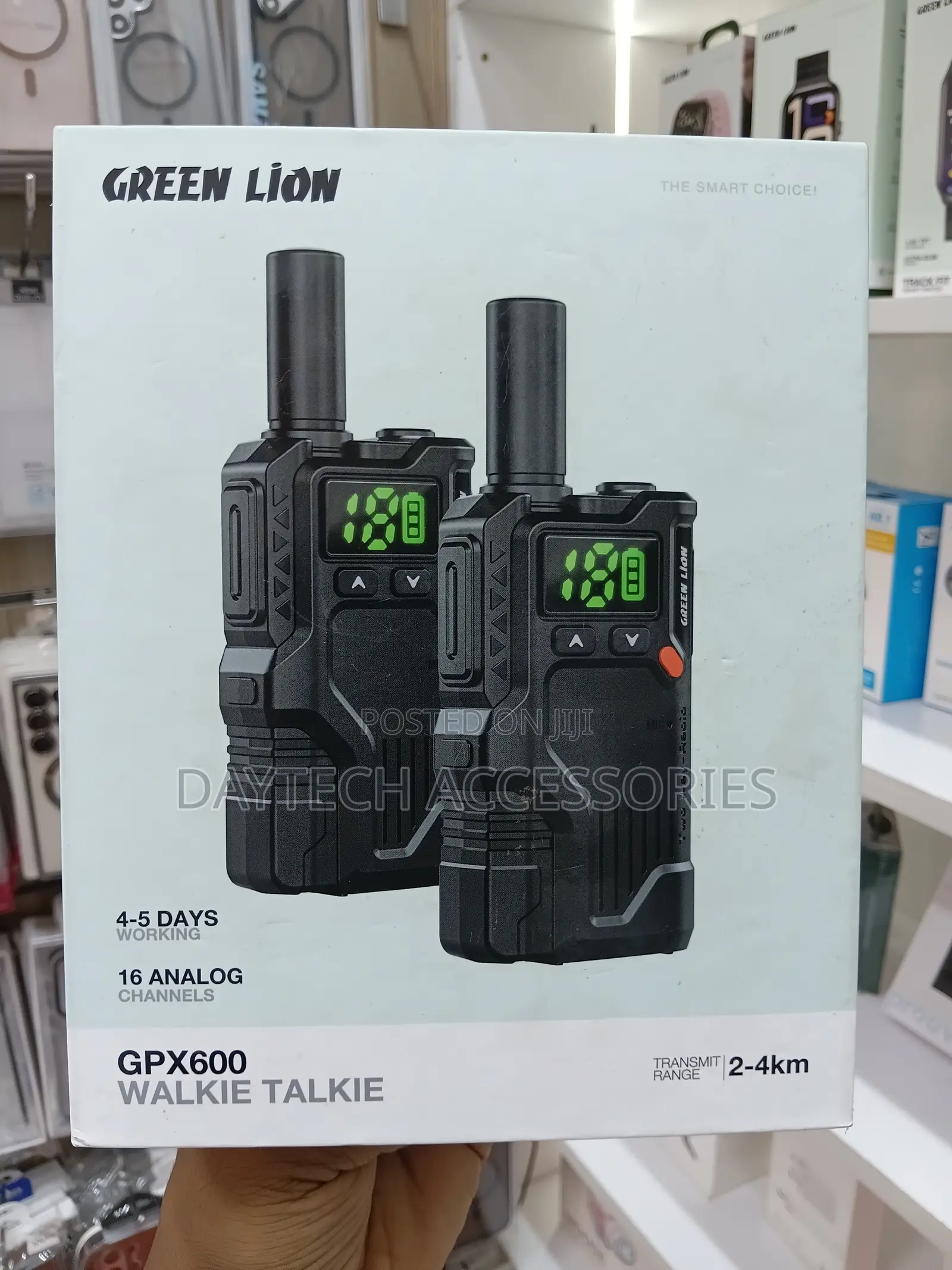 The Green Lion GPX600 Walkie Talkie Two-Way Radio Set .