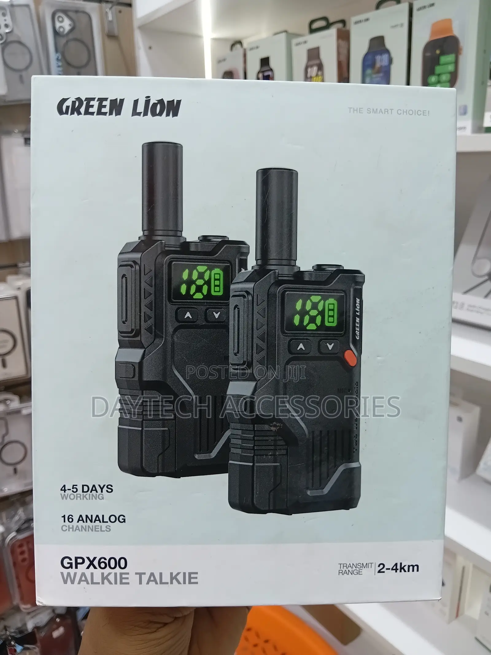 The Green Lion GPX600 Walkie Talkie Two-Way Radio Set .