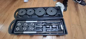 50kg Adjustable Cast-Iron Barbell and Dumbbell Weight Set