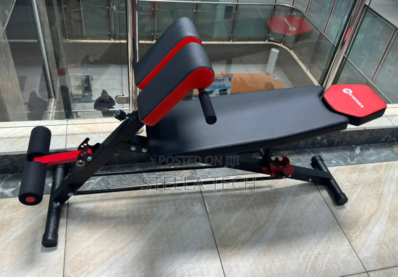 Adjustable Decline Sit-Up Bench With Leg Support