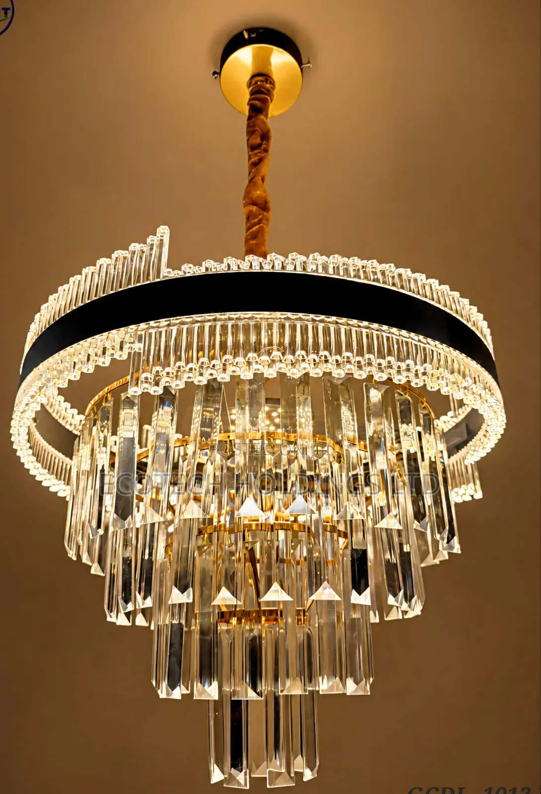 Luxury Double Tier Crystal Chandeliers Size 400mm