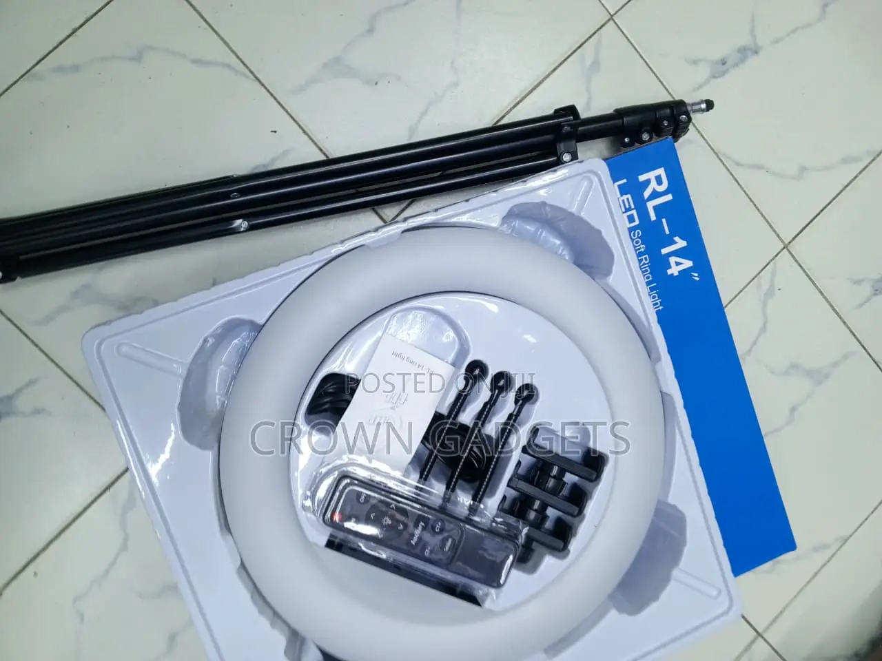 14 Inch RL-14 Ring Light With Phone Holder Tripod Stand