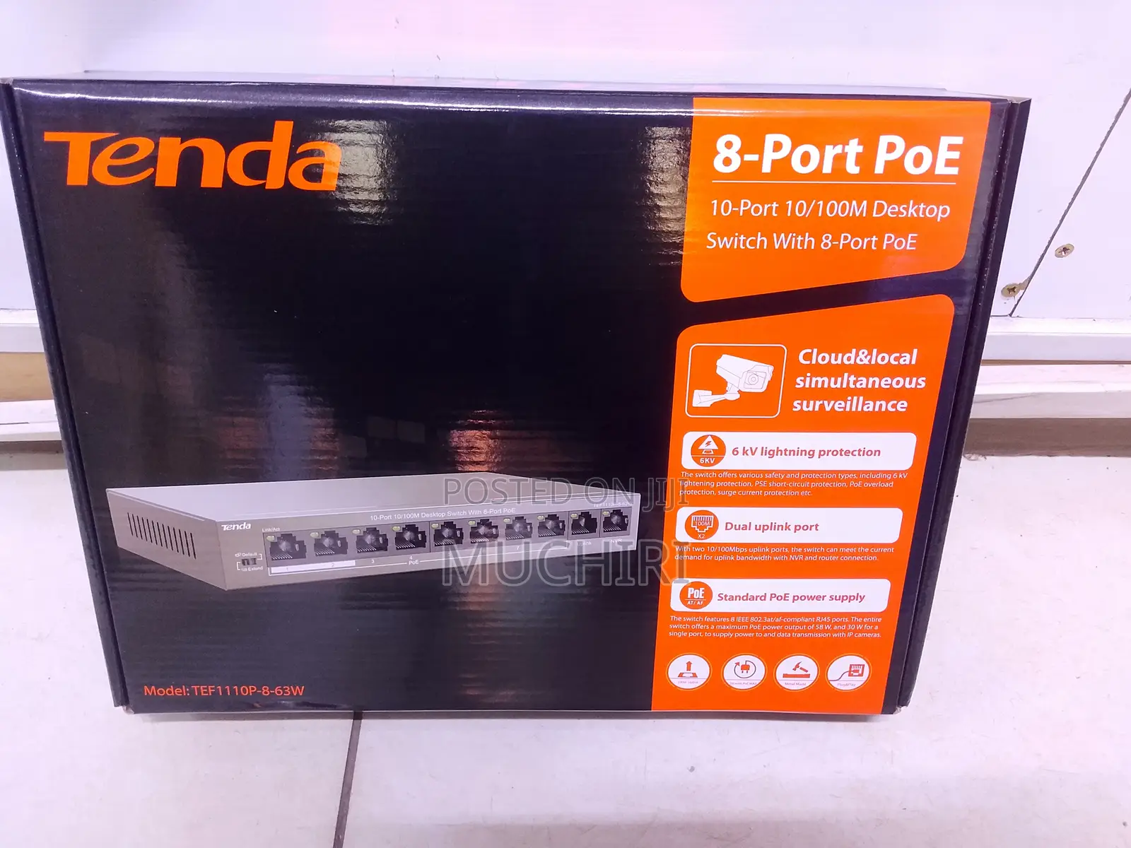 Tenda S1105gps-4-63w 8-Port Poe