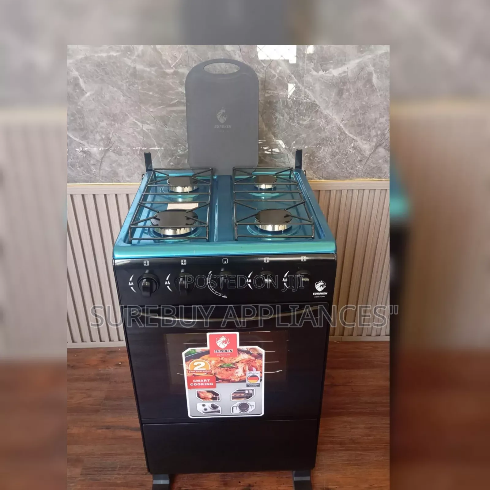 2. Euroken 4-Burner Full Gas Cooker – Auto Ignition