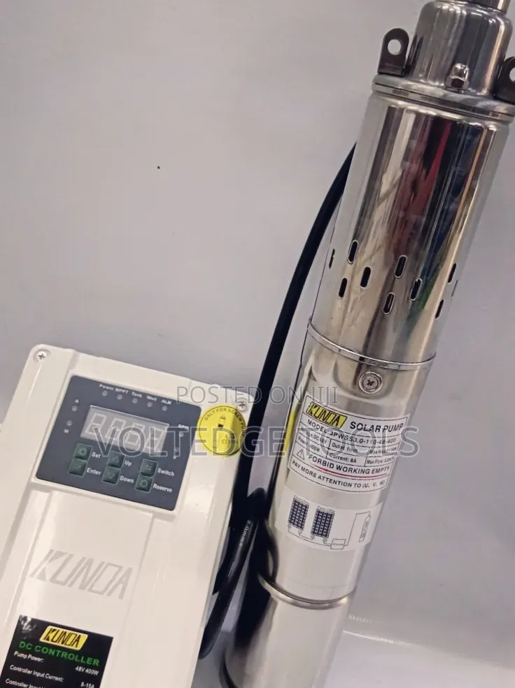 Kunda 48V 400W Submersible Solar Water Pump (110M Max Head)