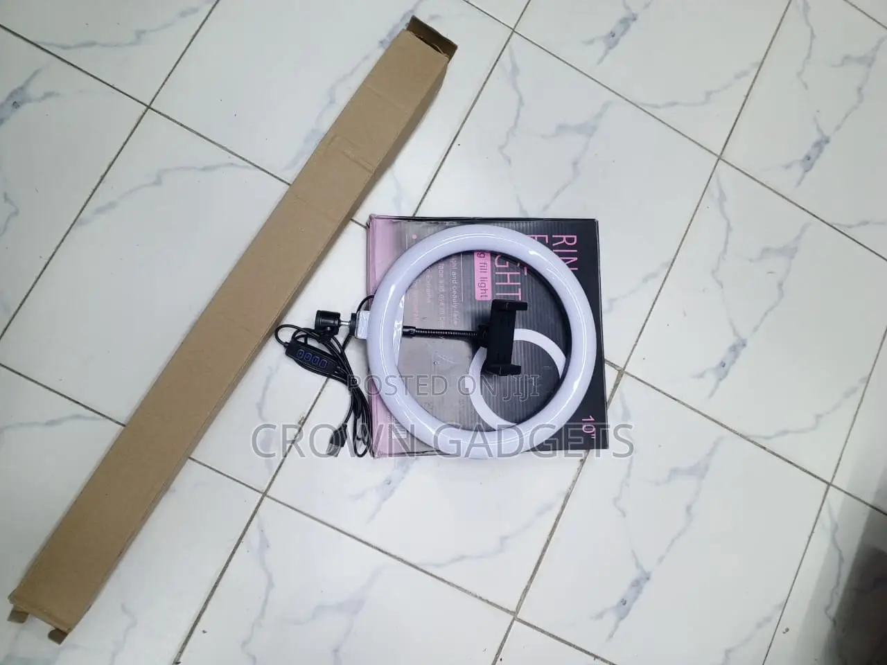 10" LED Ring Light Kit USB Powered With Phone Holder Stand