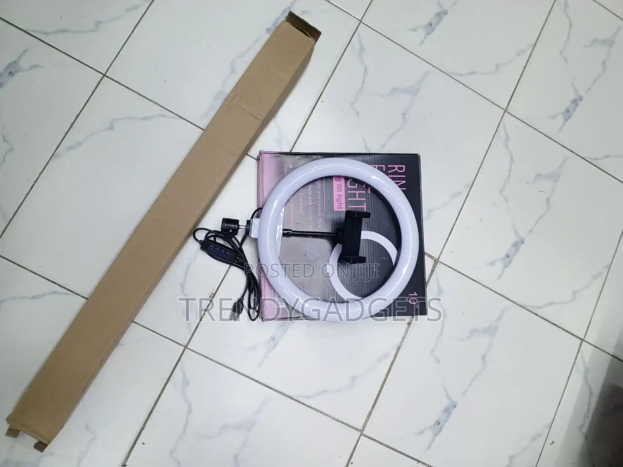 10" LED Ring Light Kit USB Powered With Phone Holder Stand