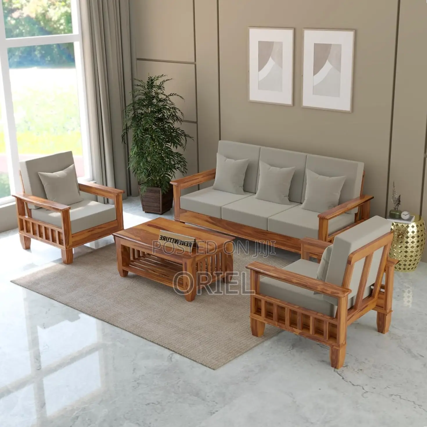 Office Sofa : Mahogany Office 5-Seater Lounge Sofa