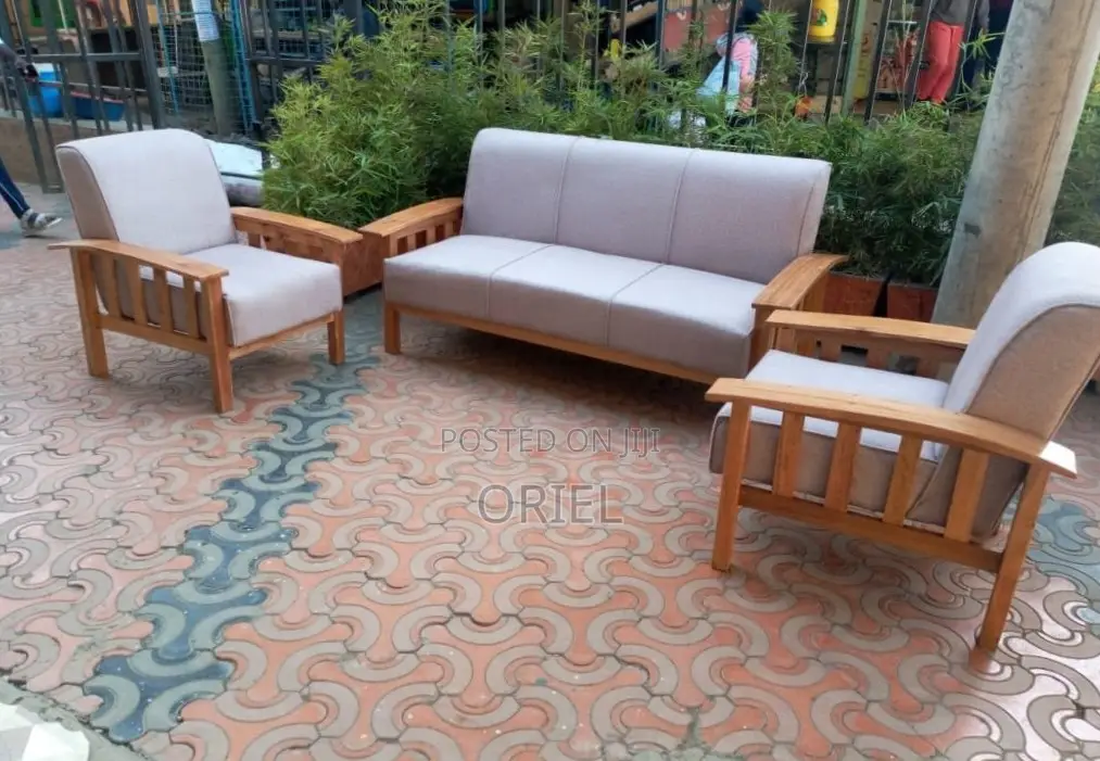 Office Sofa : Mahogany Office 5-Seater Lounge Sofa
