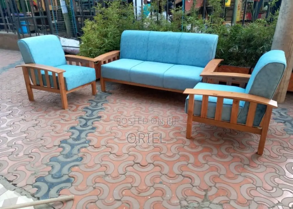 Office Sofa : Mahogany Office 5-Seater Lounge Sofa
