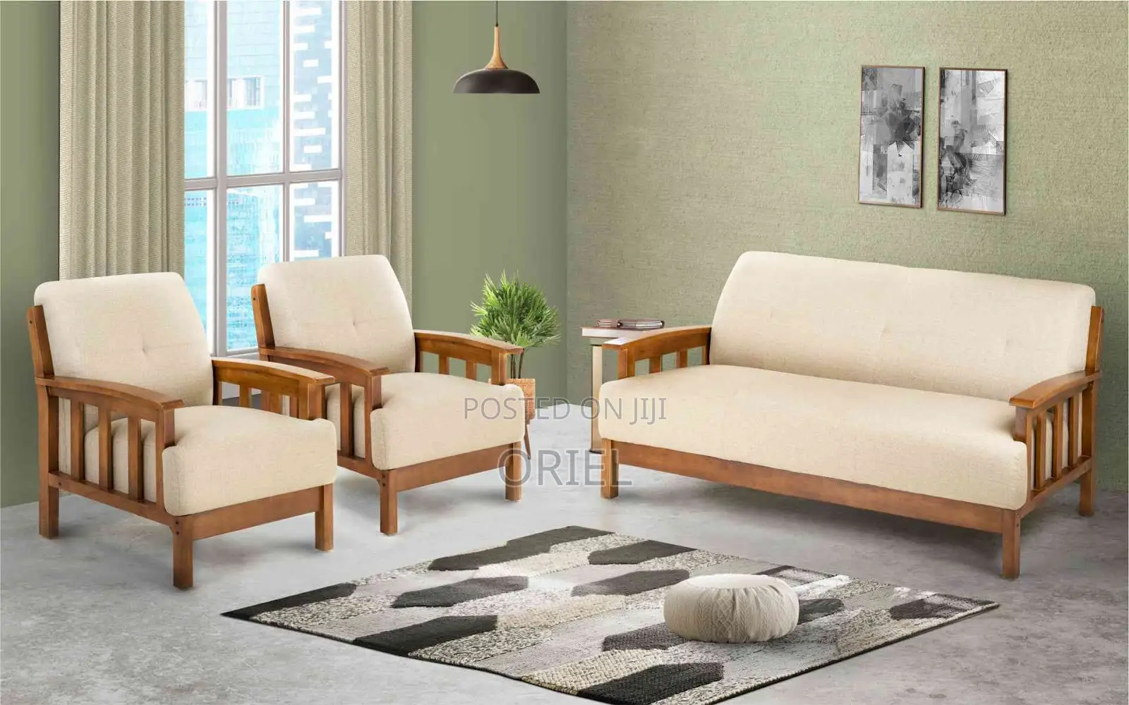 Office Sofa : Mahogany Office 5-Seater Lounge Sofa
