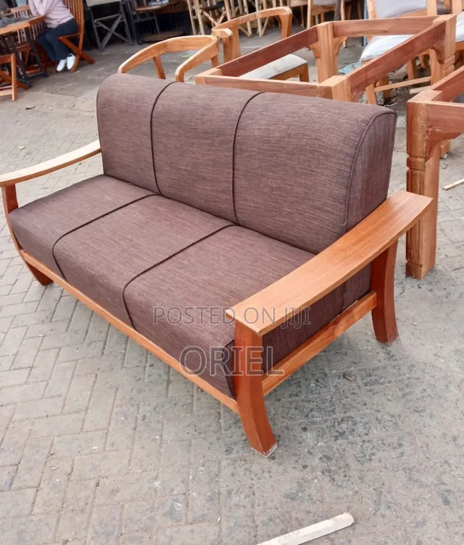 Office Sofa : Mahogany Office 5-Seater Lounge Sofa