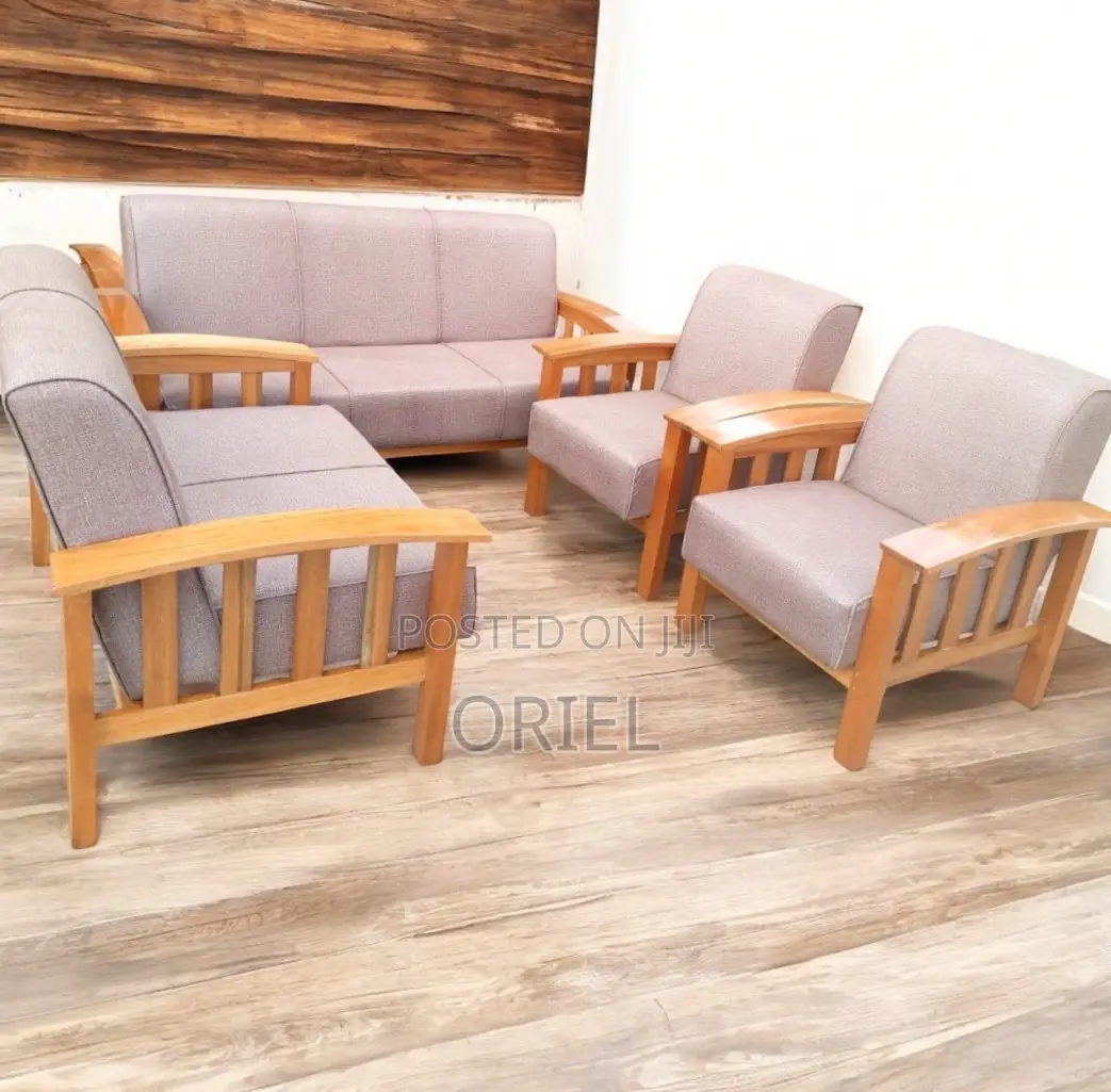 Office Sofa : Mahogany Office 5-Seater Lounge Sofa