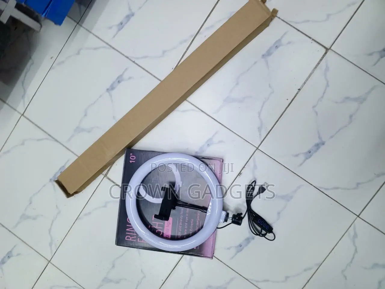 10" LED Ring Light With Stand, Phone Holder USB Control