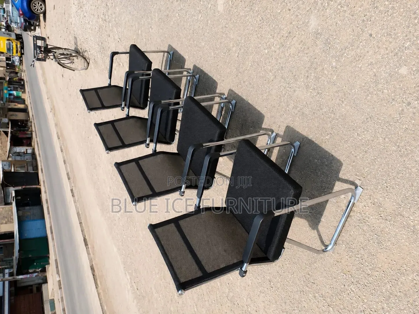 Black Visitor Chairs With Armrests – Office Waiting Chairs
