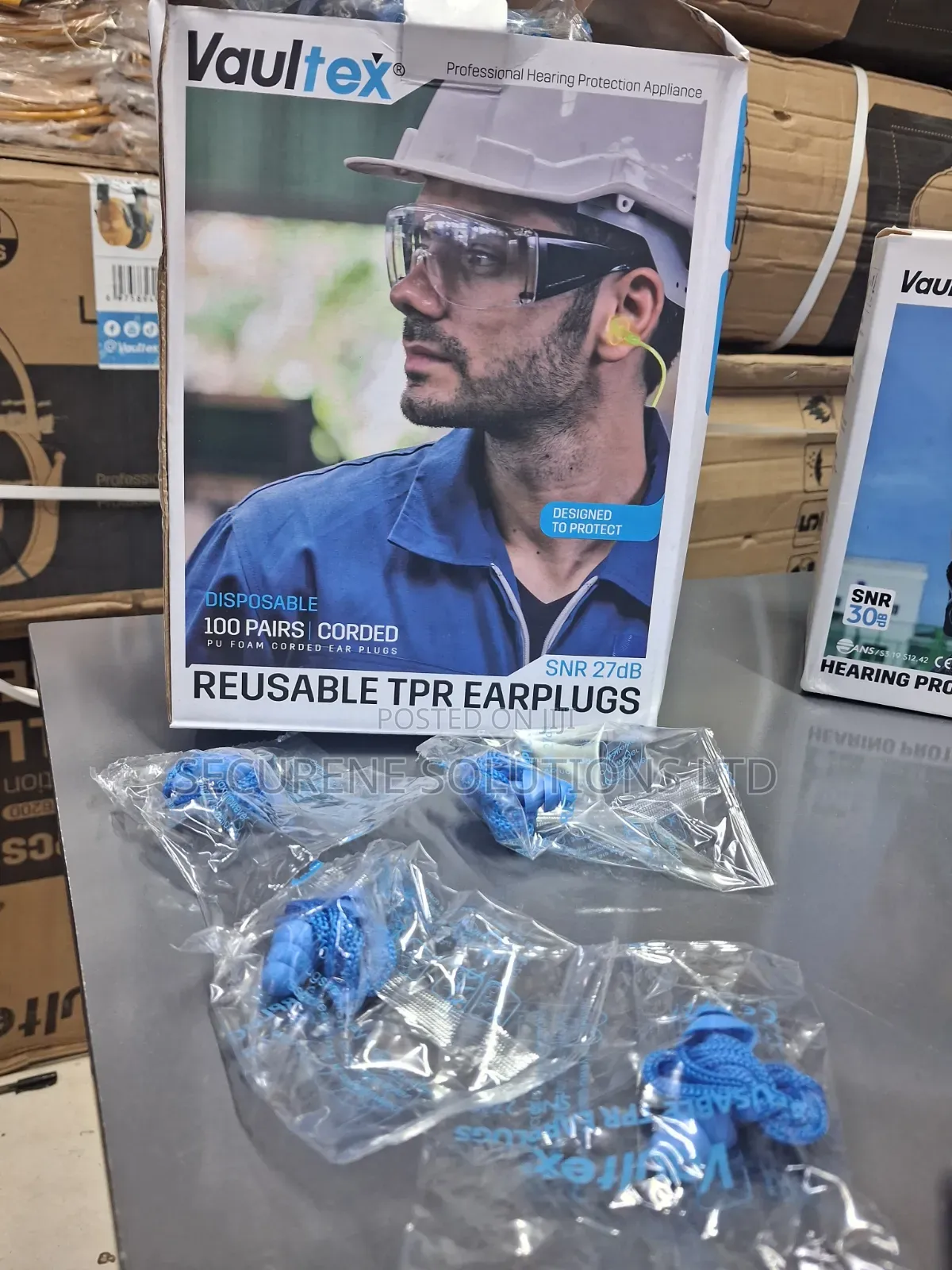 VaultEx Reusable TPR Corded Earplugs Feature an SNR 27 dB