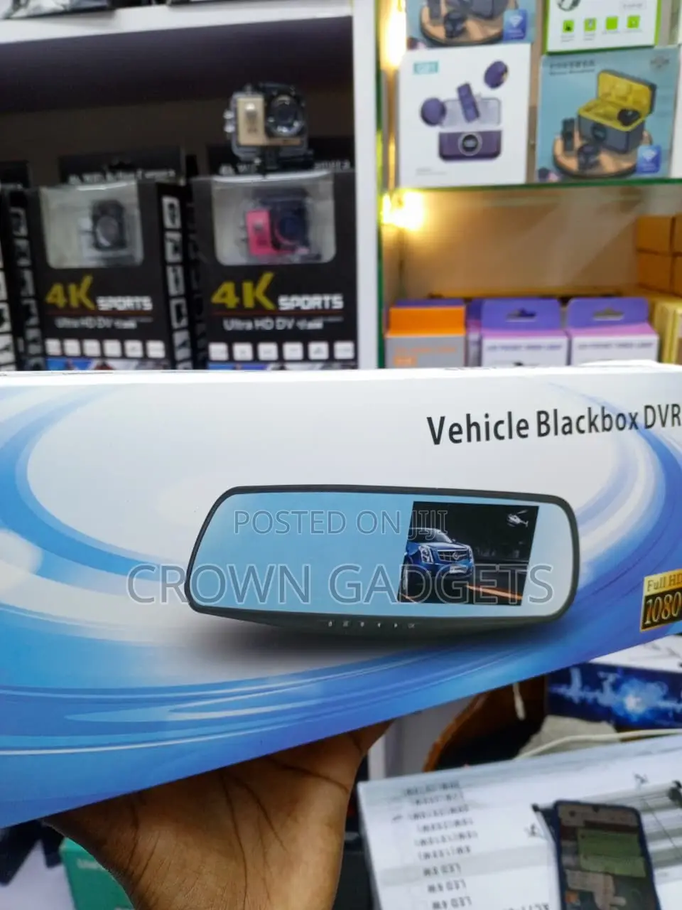 1080P Dual Camera Car DVR With Rearview Mirror Display