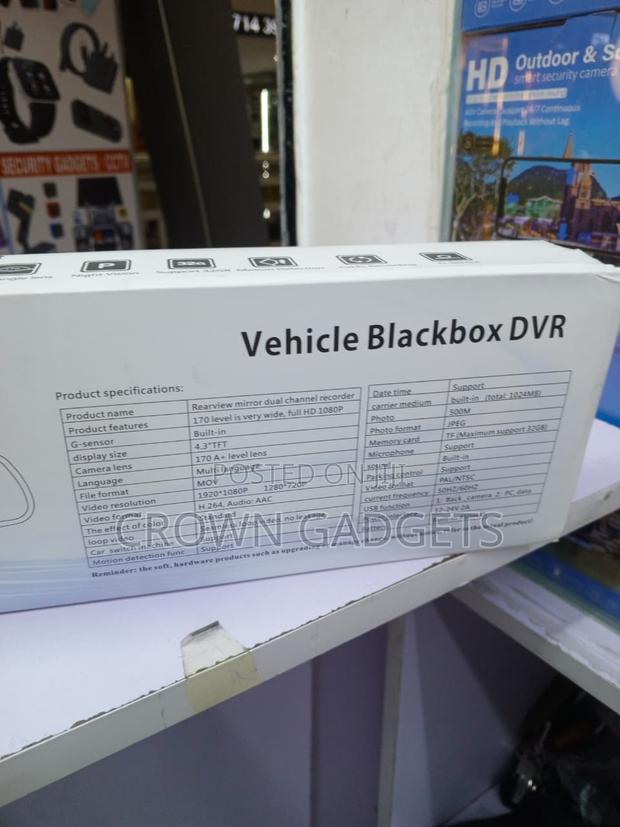 1080P Dual Camera Car DVR With Rearview Mirror Display - thumbnail 2