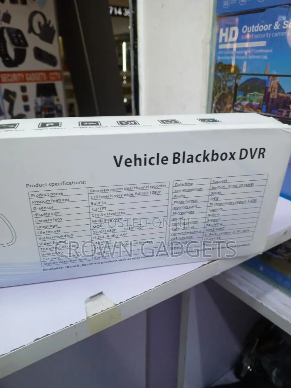 1080P Dual Camera Car DVR With Rearview Mirror Display
