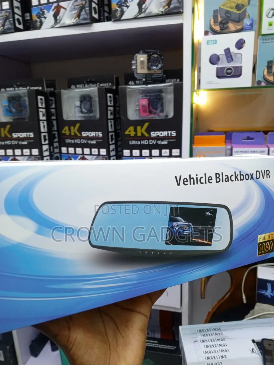 1080P Dual Camera Car DVR With Rearview Mirror Display