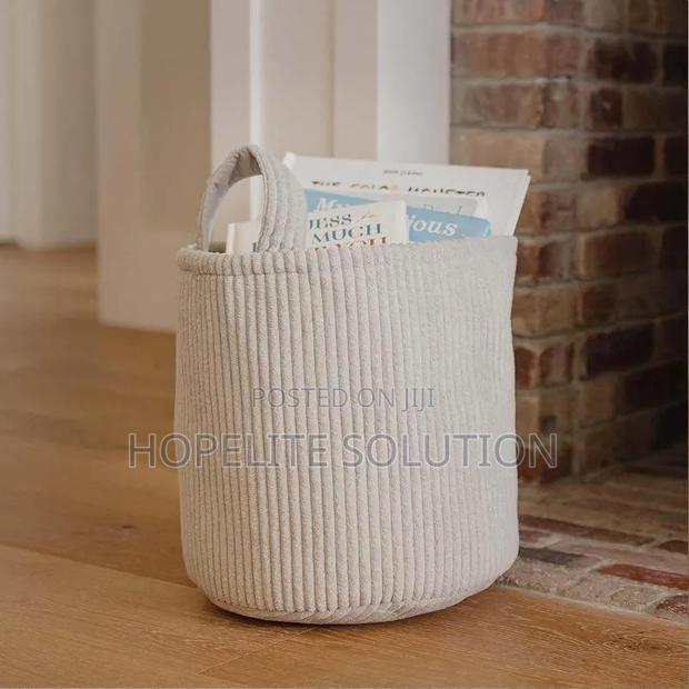 Corduroy Storage Basket / Laundry Basket - thumbnail 3