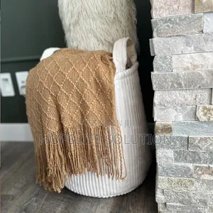 Corduroy Storage Basket / Laundry Basket