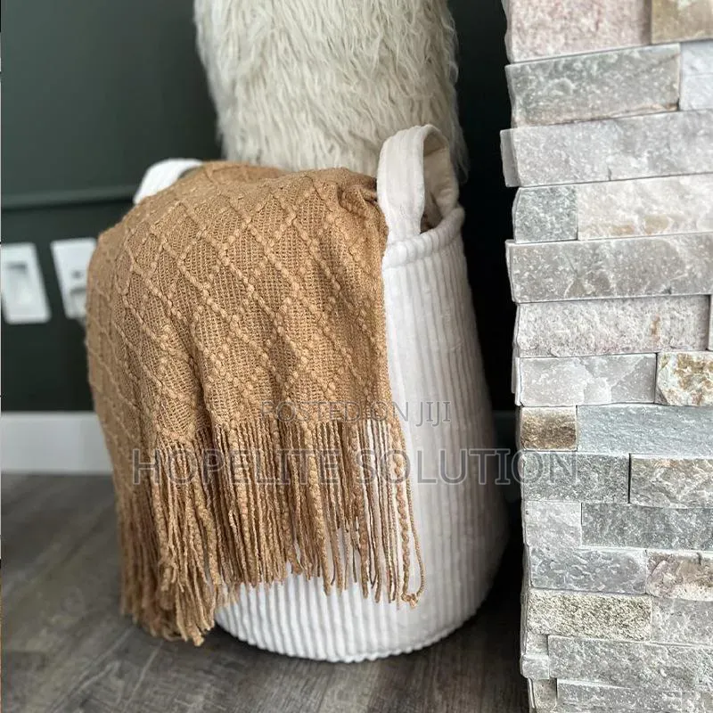 Corduroy Storage Basket / Laundry Basket