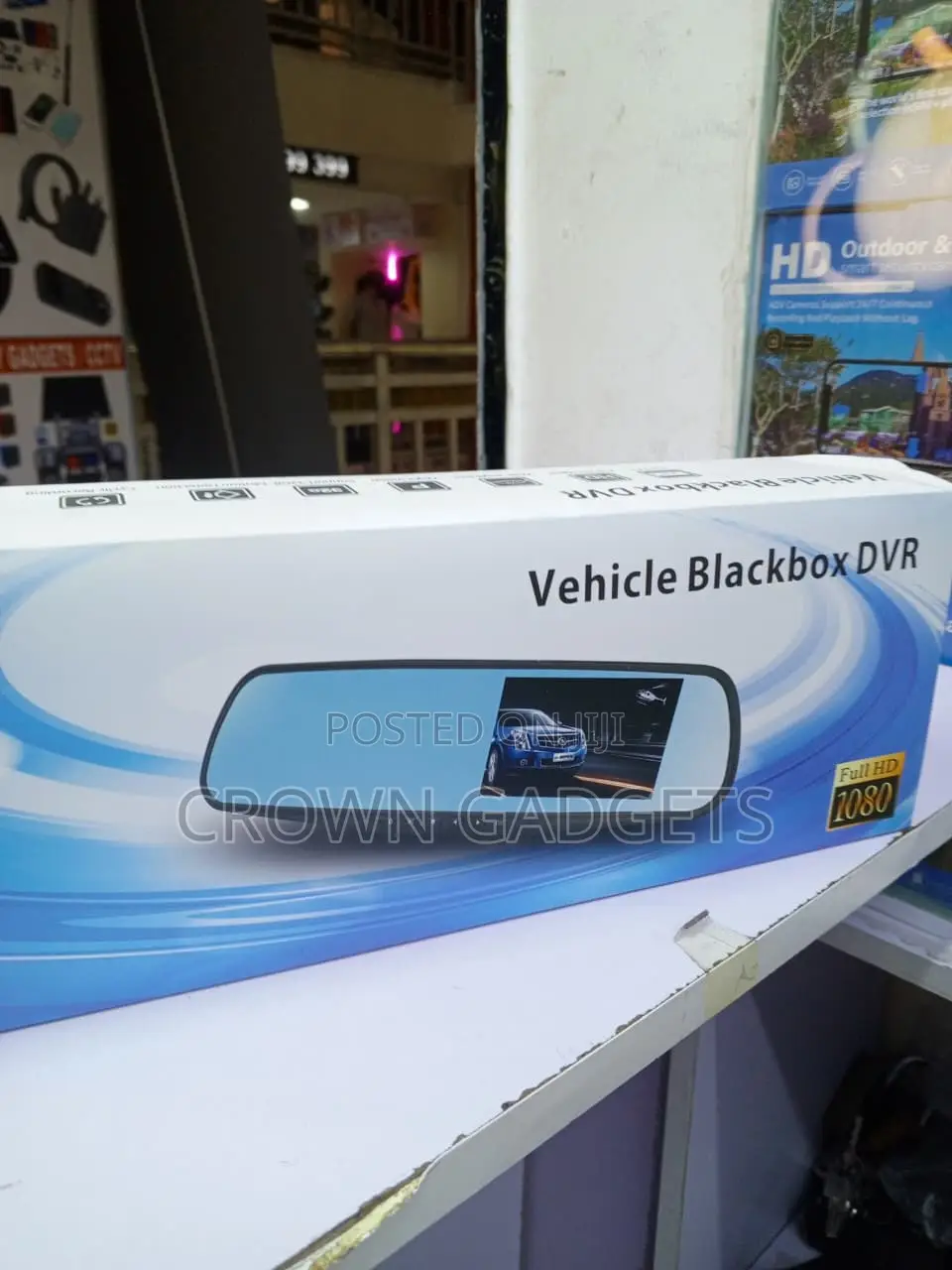 1080P Car Rearview Mirror DVR With Front Rear Cameras