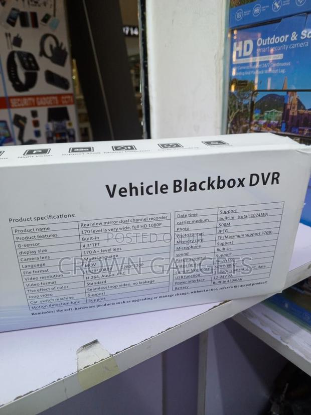 Vehicle Mirror Dashcam 1080P Dual Camera With Motion Sensor - thumbnail 3