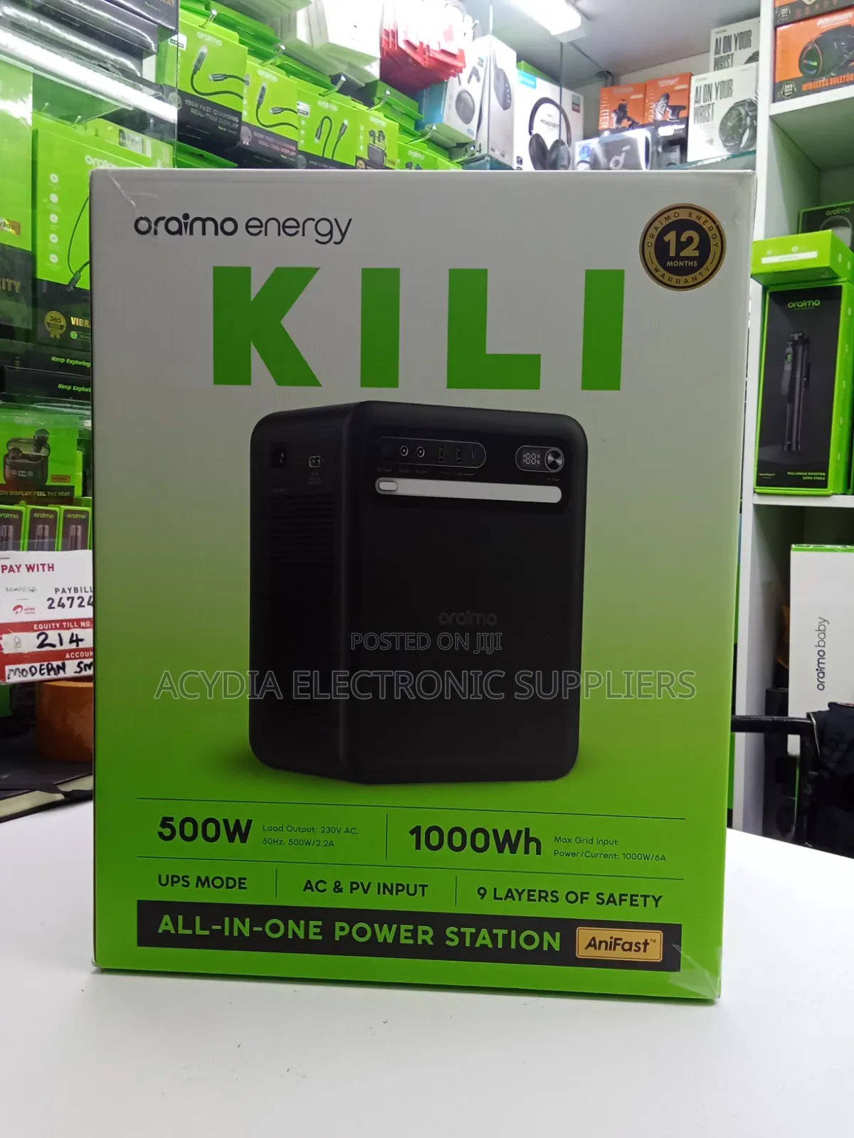 Oraimo Kili 500W,1000Wh All in One Power Station