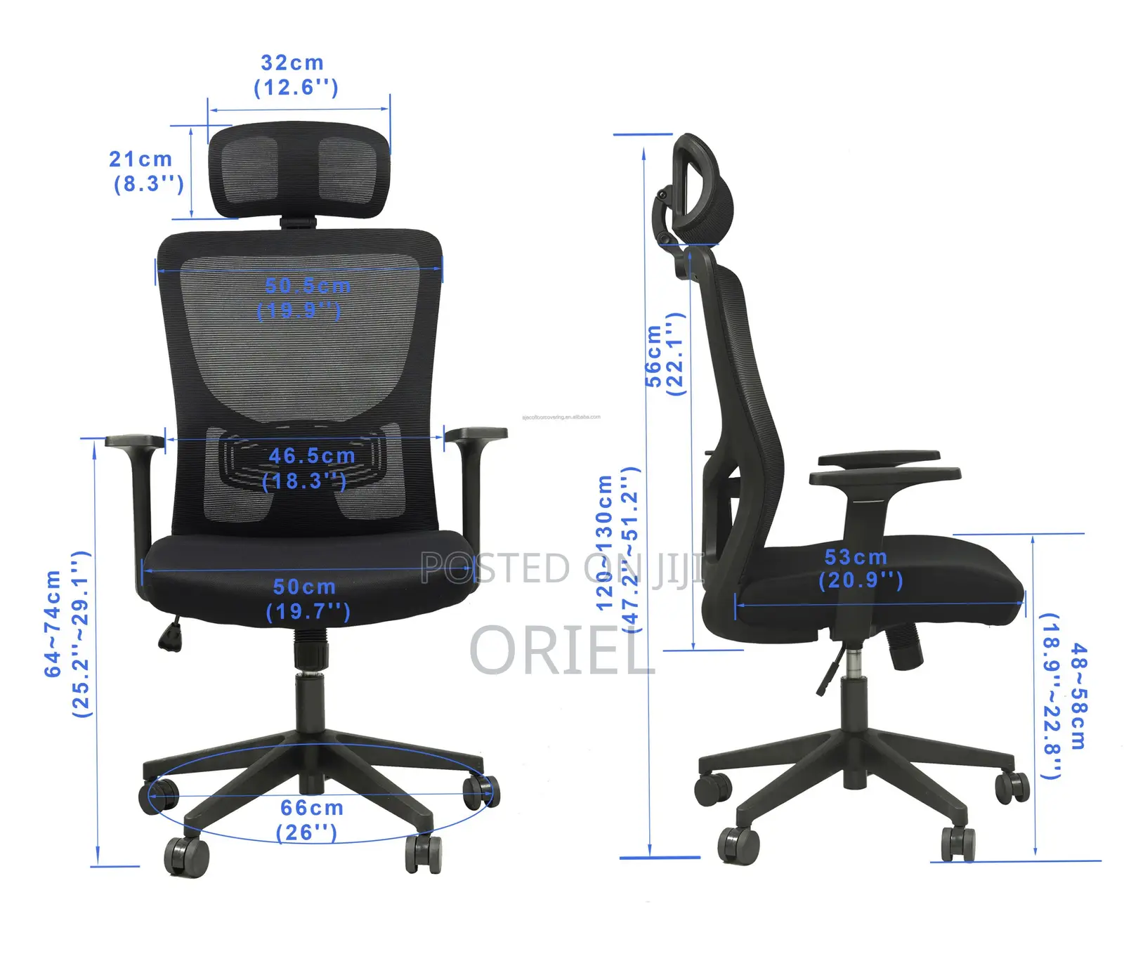 Office Chair : Ergonomic Mesh Chair With Foldable Armrests