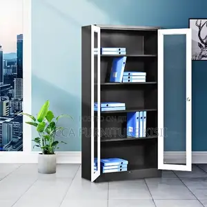 Office Cabinet; 2-Door Full Glass Office Cabinet